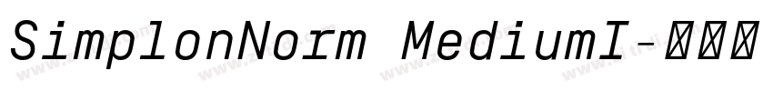 SimplonNorm MediumI字体转换